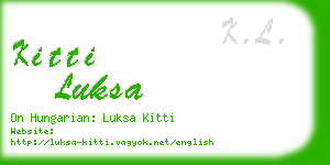 kitti luksa business card